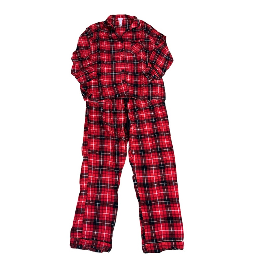 Wondershop Red Plaid Button-Up Pajama Set